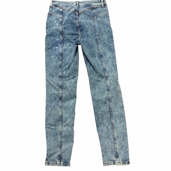 FREE PEOPLE we the free Riley Seamed Skinny Jeans Acid Wash Size 28 - Picture 4 of 7